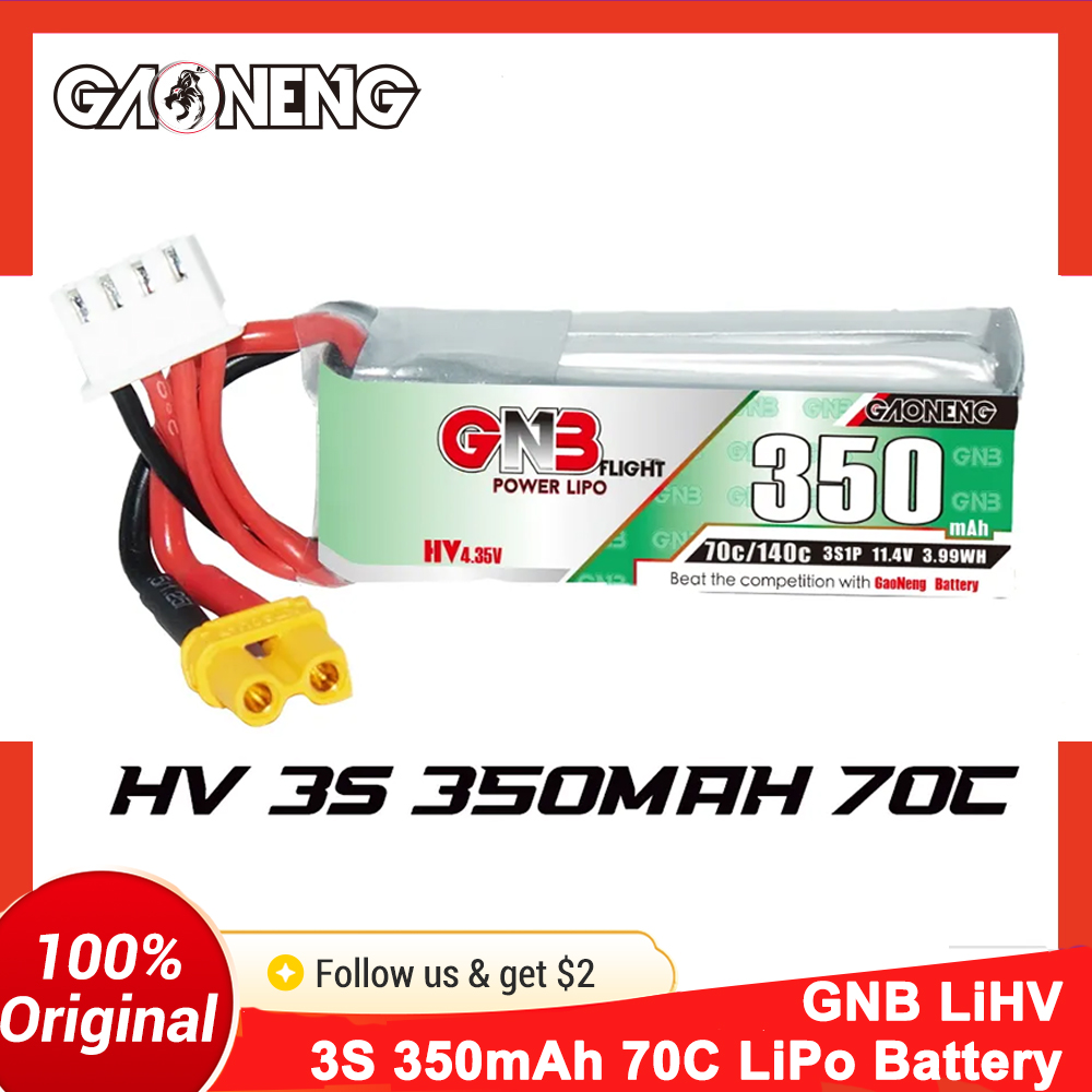 แบตเตอรี่ Gaoneng GNB 350mAh 3 - Fpv Drone Goggles บทวิจารณ์และราคา